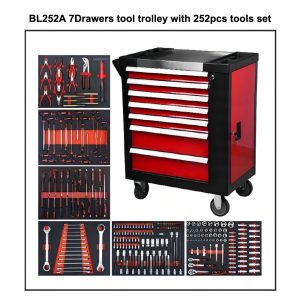 BL252A 7Drawers tool trolley with 252pcs tools set